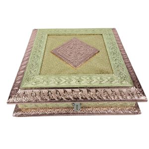 Decorative Traditional Dryfruit Supari Box Mukhwash Dani , Sweets Chocolate Box Dining Container Serving Set (25x25x5 cm)