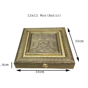 Decorative Peacock Dryfruit Supari Box Mukhwash Dani , Sweets Chocolate Box Dining Container Serving Set (30x30x5 cm)