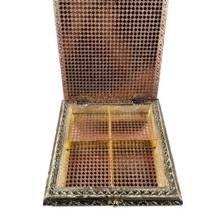 Decorative Peacock Dryfruit Supari Box Mukhwash Dani , Sweets Chocolate Box Dining Container Serving Set (25x25x6 cm)