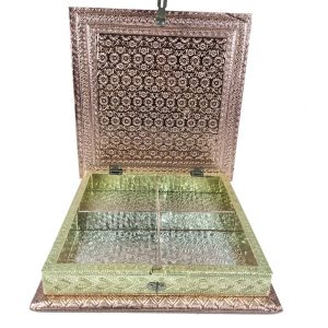 Decorative Traditional Dryfruit Supari Box Mukhwash Dani , Sweets Chocolate Box Dining Container Serving Set (25x25x5 cm)