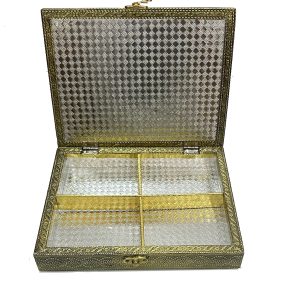 Decorative Radha Krishna Dryfruit Supari Box Mukhwash Dani , Sweets Chocolate Box Dining Container Serving Set (17.5x22.5x5 cm)