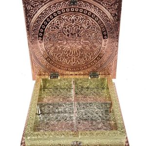 Decorative Traditional Dryfruit Supari Box Mukhwash Dani , Sweets Chocolate Box Dining Container Serving Set (20x20x5 cm)