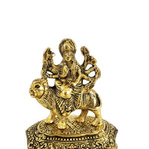 Metal Hindu Goddess Maa Durga , Shewawali Mata Statue