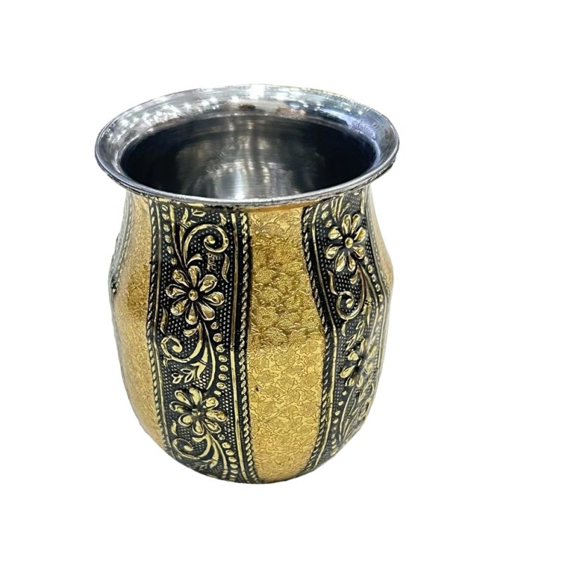 Beautiful Traditional Golden Stainless Steel Pooja Lota , Kalash