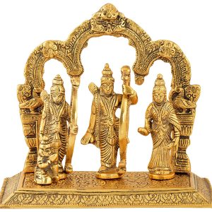 Metal Lord Ram Darbar , Lord Ram , Sita Ji , Laxman Ji & Hanuman Ji Statue God Figure Showpiece