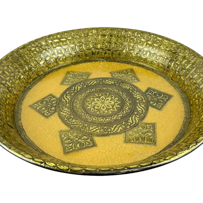 Stainless Steel Rexin  Work Parat , Golden Steel Parat For Rituals , Gifts(18")