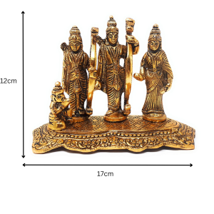Metal Lord Ram Darbar , Lord Ram , Sita Ji , Laxman Ji & Hanuman Ji Statue God Figure Showpiece