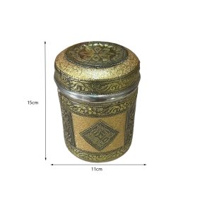 Stainless Steel Rexin Work  Storage Box Container For Home , Wedding , Gifts etc (no1)