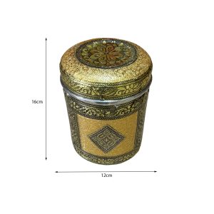 Stainless Steel Rexin Work  Storage Box Container For Home , Wedding , Gifts etc (no2)
