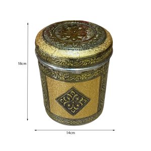 Stainless Steel Rexin Work  Storage Box Container For Home , Wedding , Gifts etc (no4)