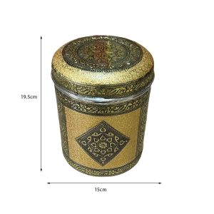 Stainless Steel Rexin Work  Storage Box Container For Home , Wedding , Gifts etc (no5)