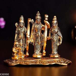 Metal Lord Ram Darbar , Lord Ram , Sita Ji , Laxman Ji & Hanuman Ji Statue God Figure Showpiece