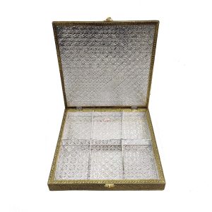 Decorative Peacock Dryfruit Supari Box Mukhwash Dani , Sweets Chocolate Box Dining Container Serving Set (30x30x5 cm)